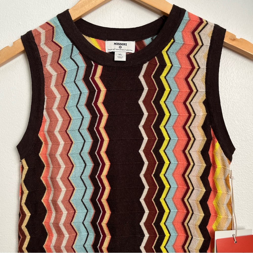 Missoni Multicolor Zigzag Knit Sleeveless Dress - Picture 6 of 10